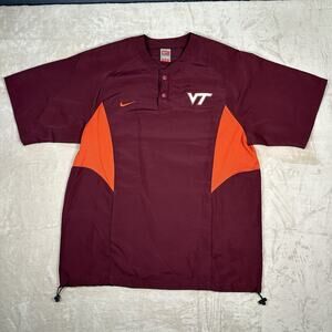 Virginia Tech Hokies Nike Team Fit Dry Baseball Warm Up Pullover Men’s Size M